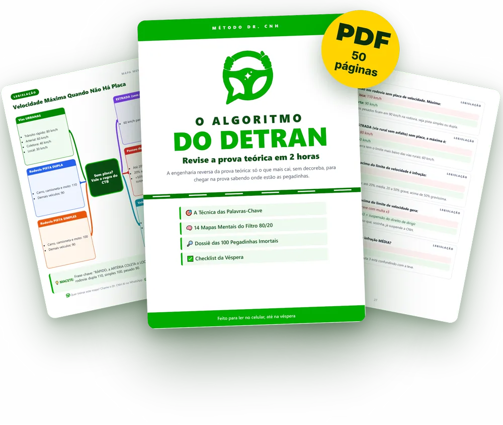 PDF Algoritmo do DETRAN com mapas mentais e pegadinhas comentadas